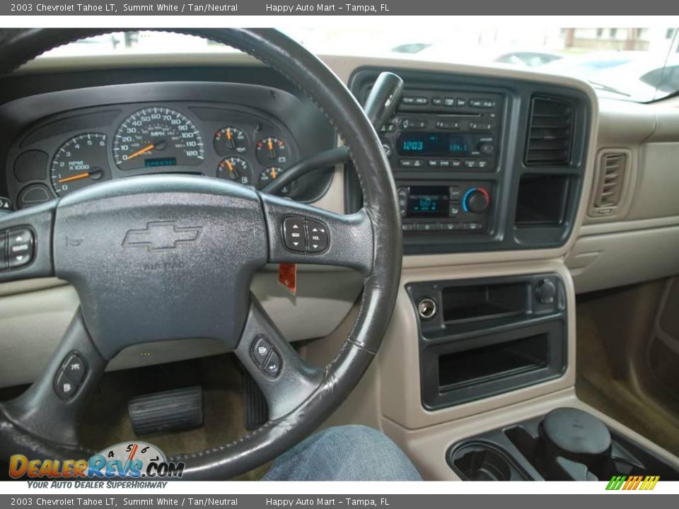 2003 Chevrolet Tahoe LT Summit White / Tan/Neutral Photo #16