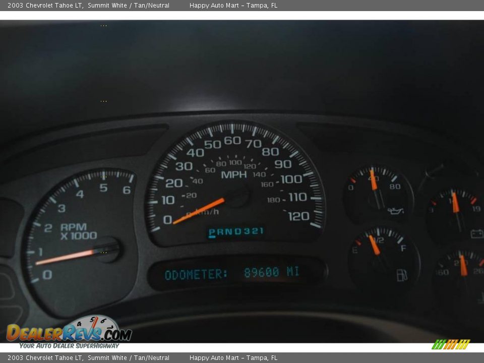 2003 Chevrolet Tahoe LT Summit White / Tan/Neutral Photo #23
