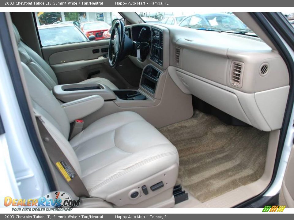 2003 Chevrolet Tahoe LT Summit White / Tan/Neutral Photo #24