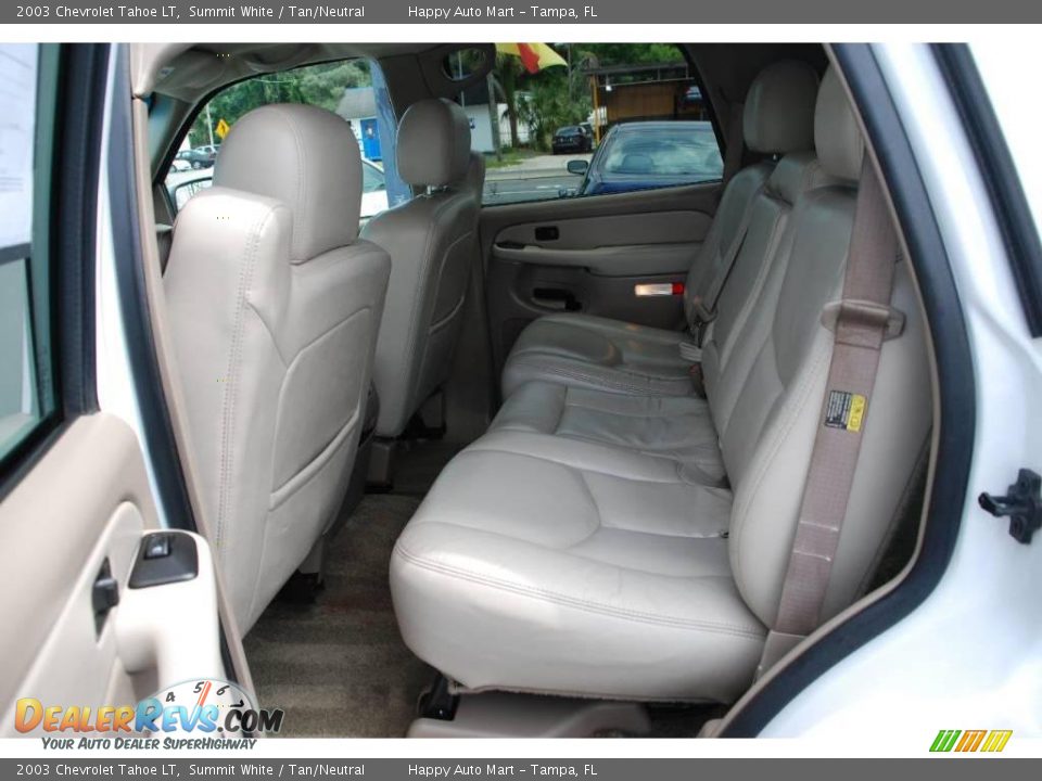 2003 Chevrolet Tahoe LT Summit White / Tan/Neutral Photo #29