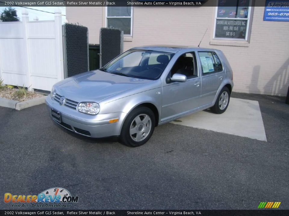 2002 Volkswagen Golf GLS Sedan Reflex Silver Metallic / Black Photo #2