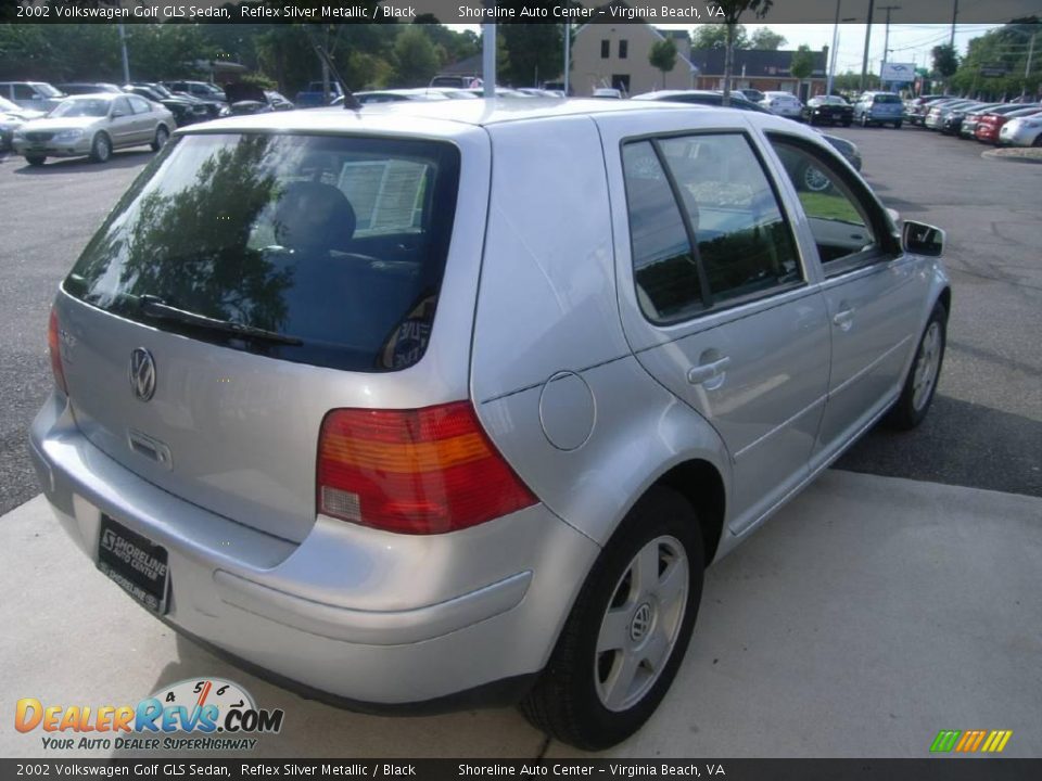 2002 Volkswagen Golf GLS Sedan Reflex Silver Metallic / Black Photo #6