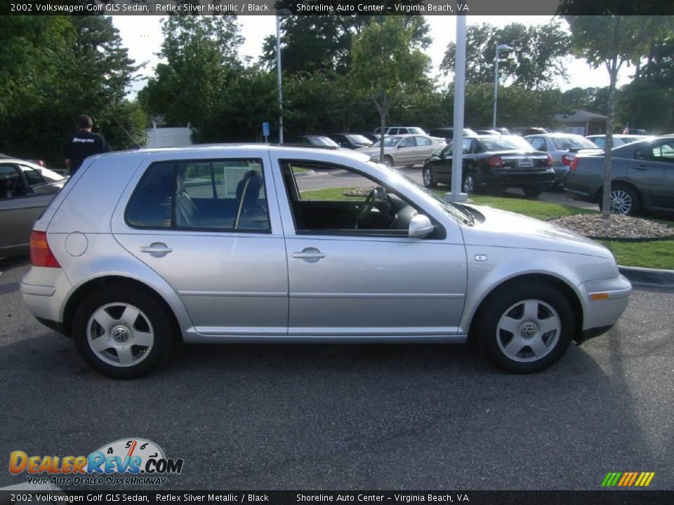 2002 Volkswagen Golf GLS Sedan Reflex Silver Metallic / Black Photo #9