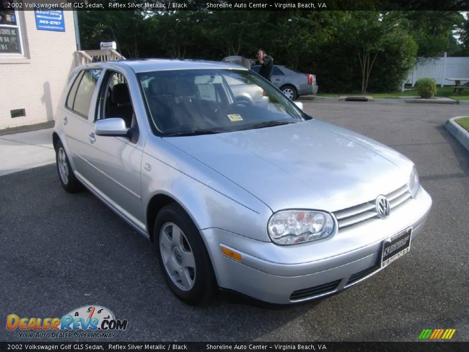 2002 Volkswagen Golf GLS Sedan Reflex Silver Metallic / Black Photo #10