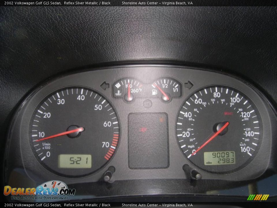 2002 Volkswagen Golf GLS Sedan Reflex Silver Metallic / Black Photo #18