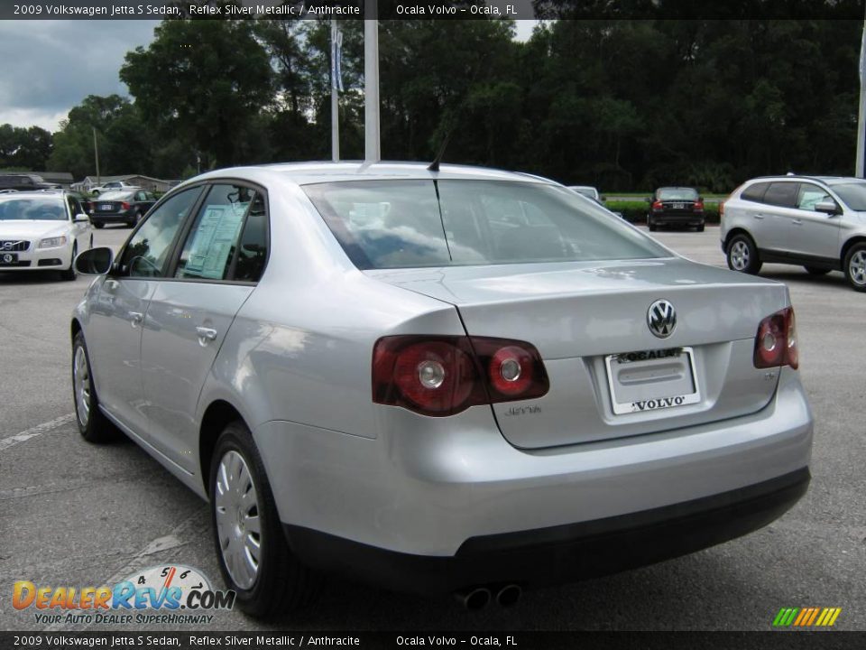 2009 Volkswagen Jetta S Sedan Reflex Silver Metallic / Anthracite Photo #5