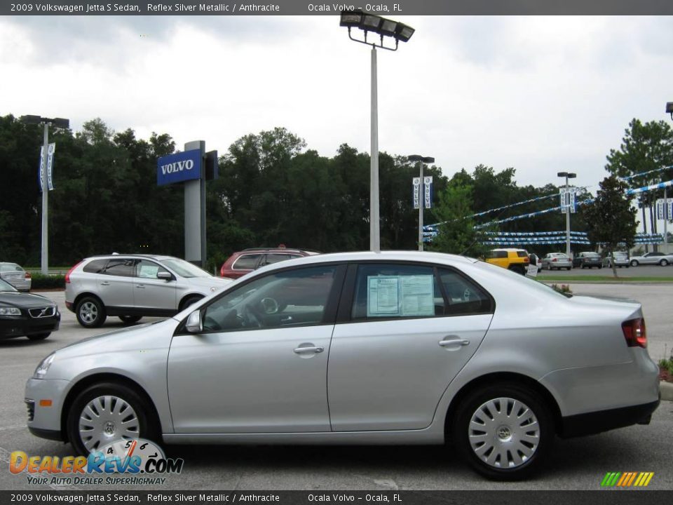 2009 Volkswagen Jetta S Sedan Reflex Silver Metallic / Anthracite Photo #6