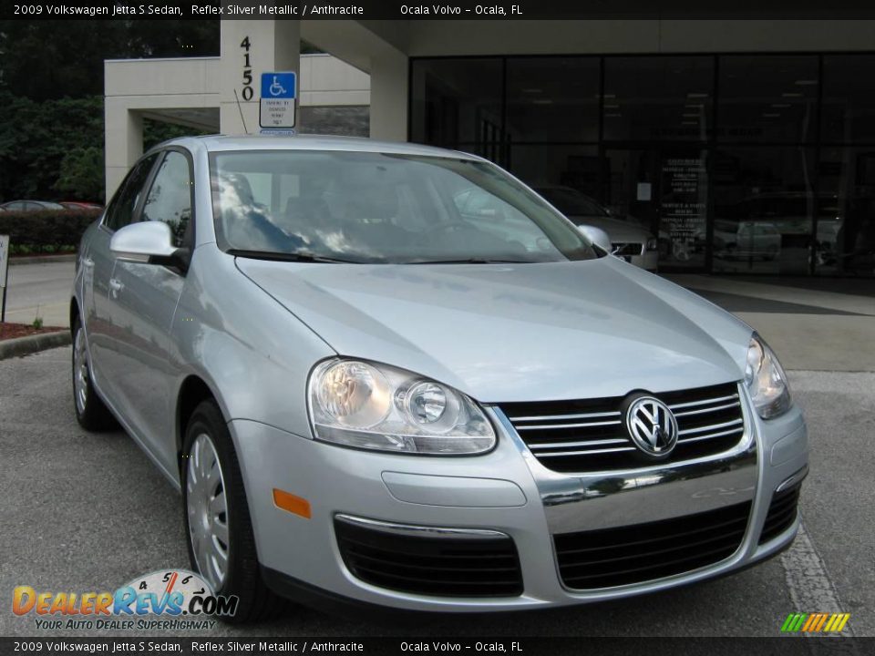 2009 Volkswagen Jetta S Sedan Reflex Silver Metallic / Anthracite Photo #9