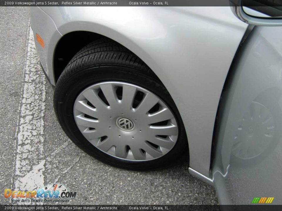 2009 Volkswagen Jetta S Sedan Reflex Silver Metallic / Anthracite Photo #13