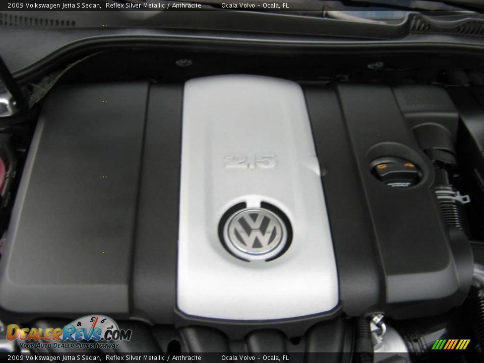 2009 Volkswagen Jetta S Sedan Reflex Silver Metallic / Anthracite Photo #26