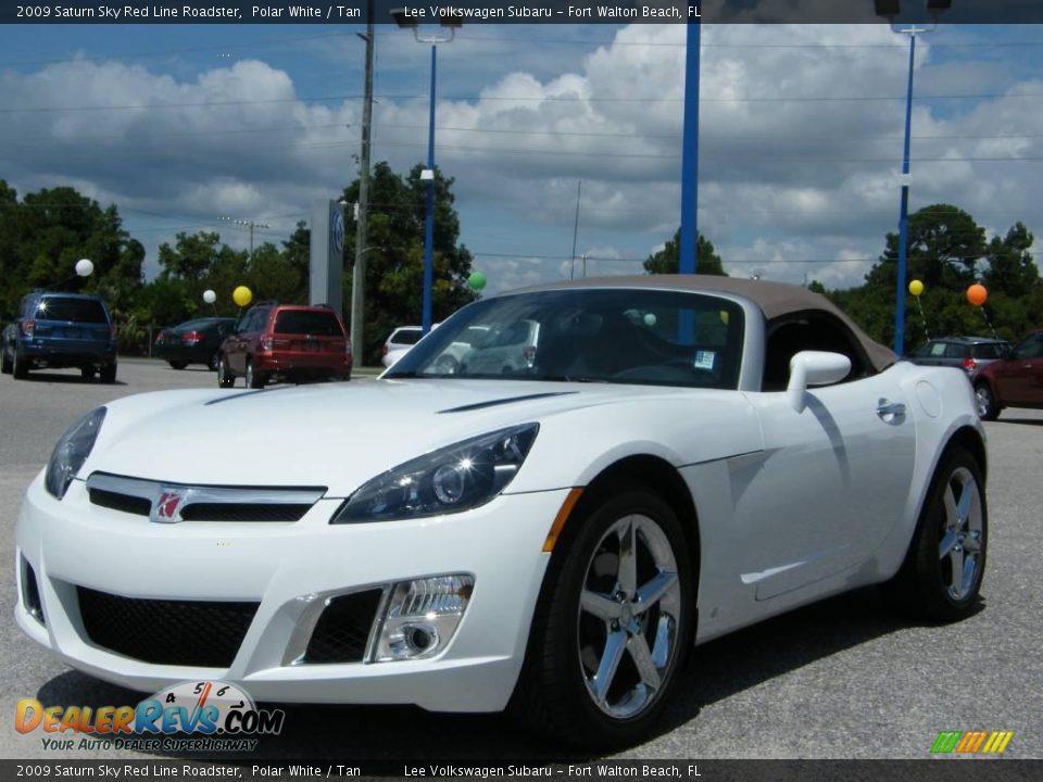 2009 Saturn Sky Red Line Roadster Polar White / Tan Photo #1