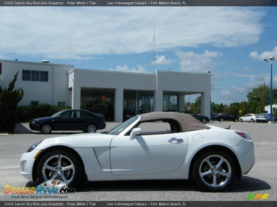 2009 Saturn Sky Red Line Roadster Polar White / Tan Photo #2