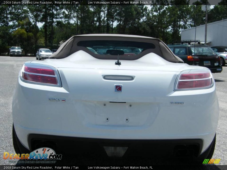 2009 Saturn Sky Red Line Roadster Polar White / Tan Photo #4