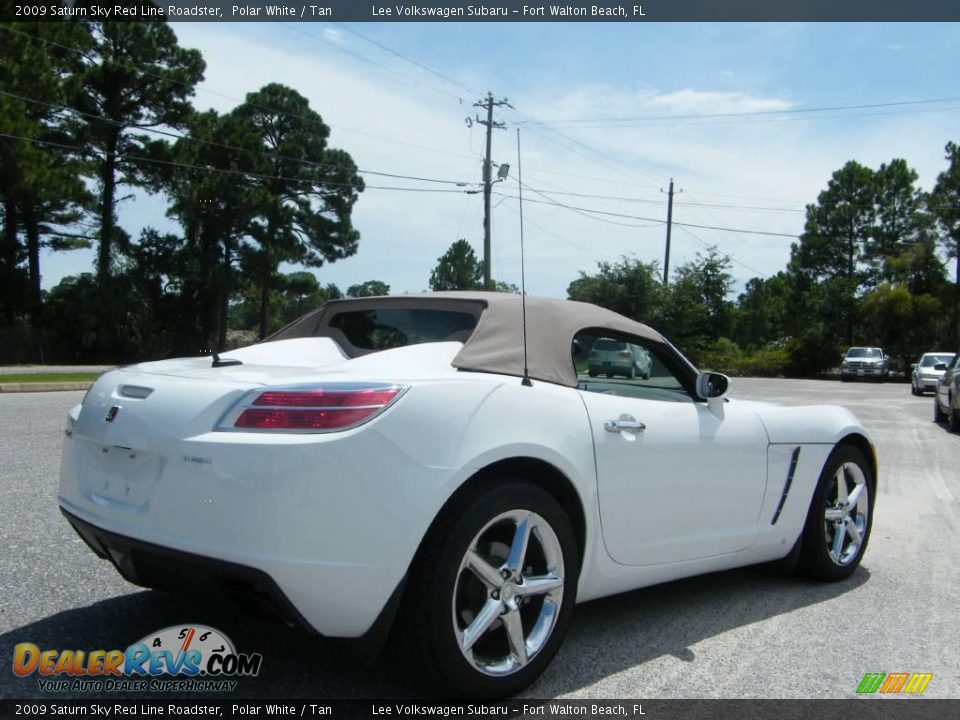 2009 Saturn Sky Red Line Roadster Polar White / Tan Photo #5