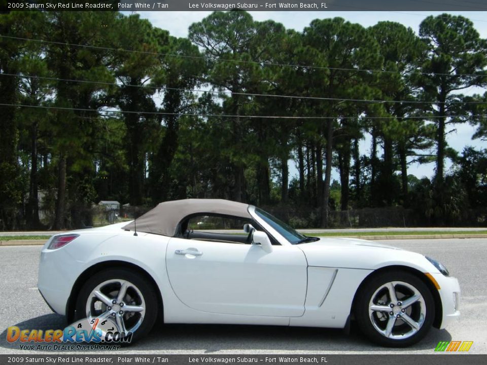 2009 Saturn Sky Red Line Roadster Polar White / Tan Photo #6