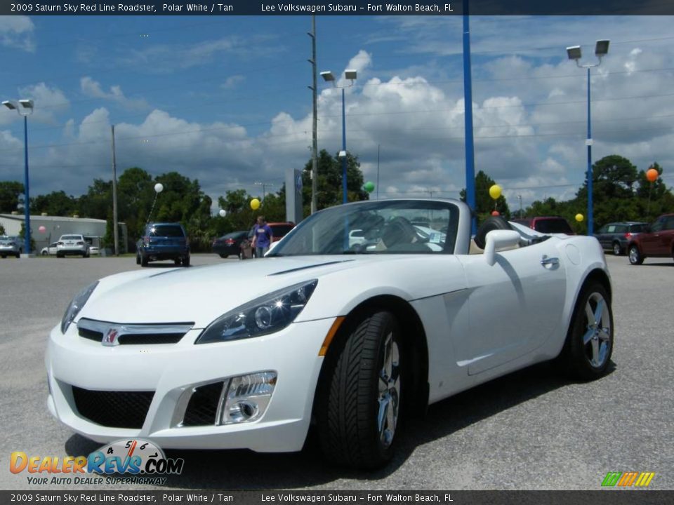 2009 Saturn Sky Red Line Roadster Polar White / Tan Photo #12