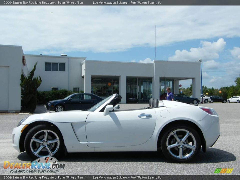 2009 Saturn Sky Red Line Roadster Polar White / Tan Photo #13