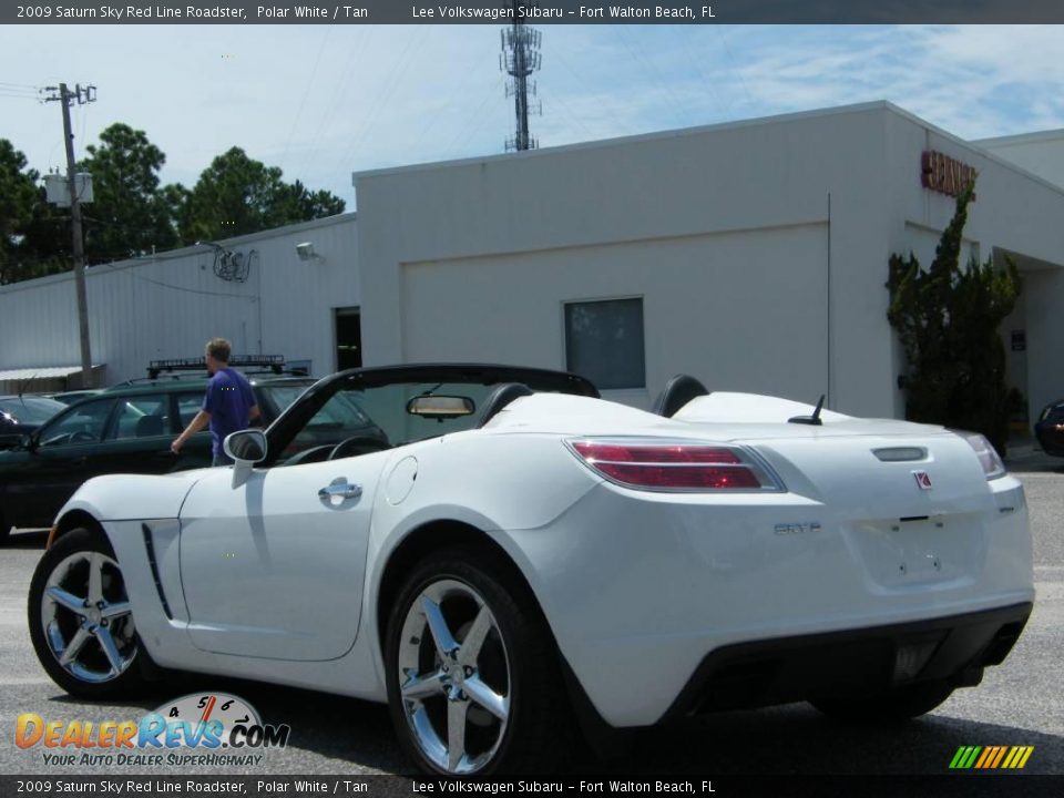 2009 Saturn Sky Red Line Roadster Polar White / Tan Photo #14