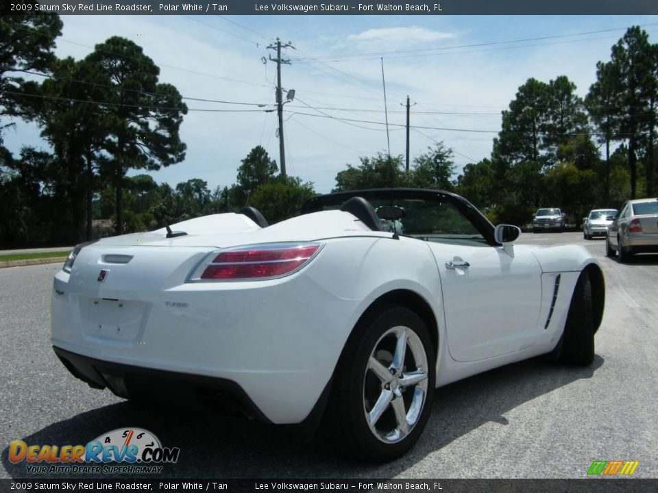 2009 Saturn Sky Red Line Roadster Polar White / Tan Photo #17