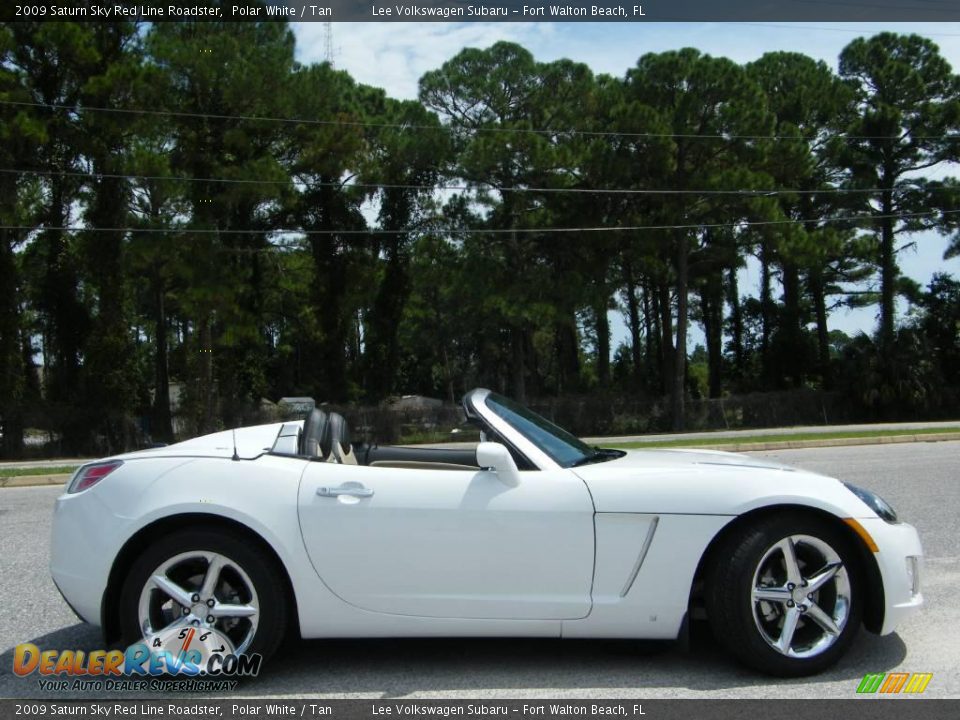 2009 Saturn Sky Red Line Roadster Polar White / Tan Photo #18