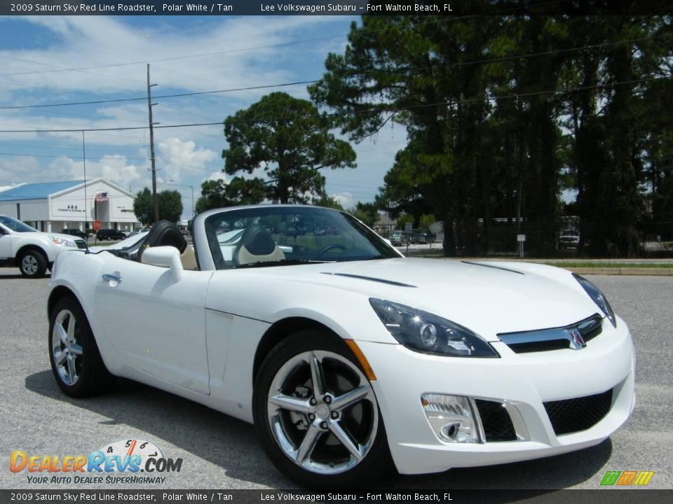 2009 Saturn Sky Red Line Roadster Polar White / Tan Photo #19