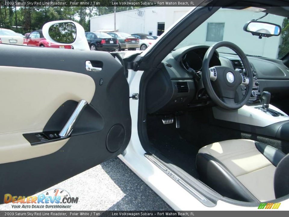 2009 Saturn Sky Red Line Roadster Polar White / Tan Photo #23