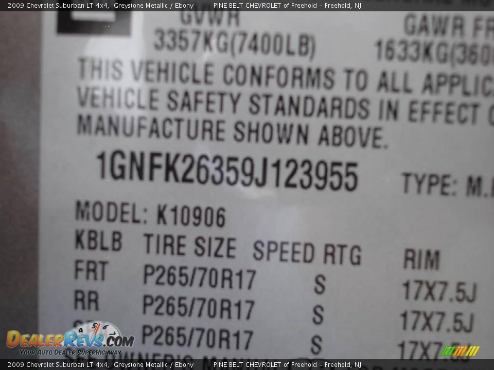 2009 Chevrolet Suburban LT 4x4 Greystone Metallic / Ebony Photo #15