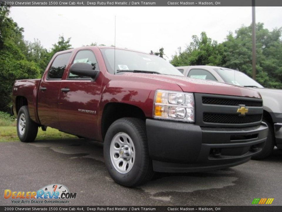2009 Chevrolet Silverado 1500 Crew Cab 4x4 Deep Ruby Red Metallic / Dark Titanium Photo #3