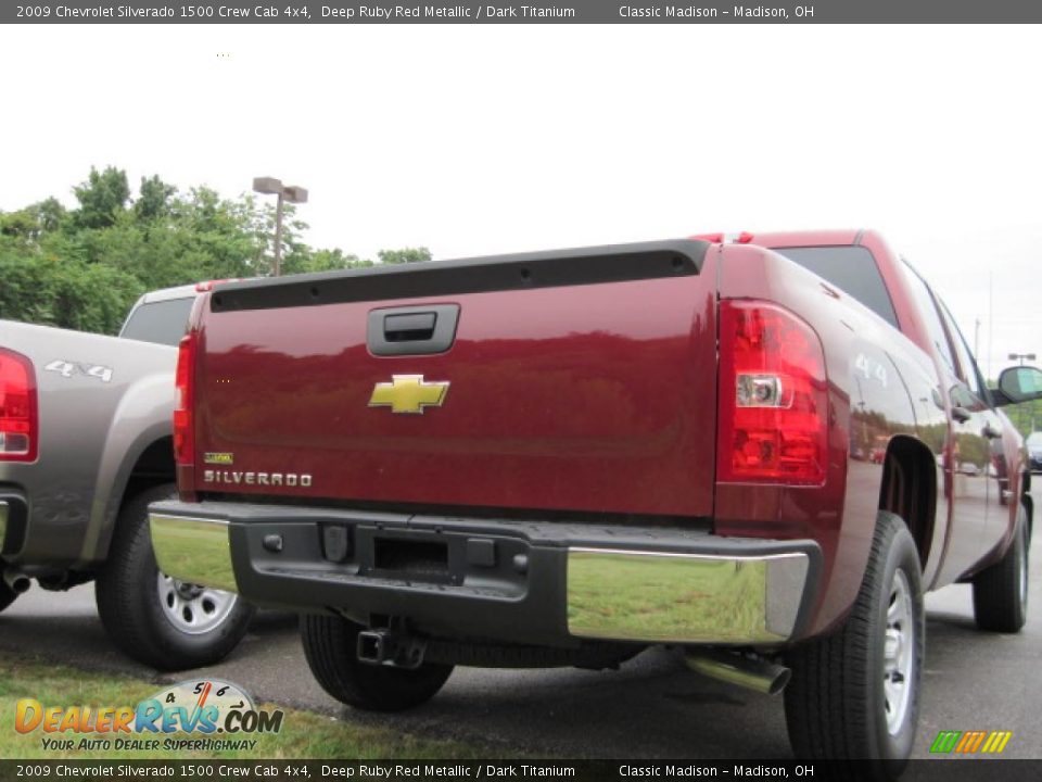2009 Chevrolet Silverado 1500 Crew Cab 4x4 Deep Ruby Red Metallic / Dark Titanium Photo #4
