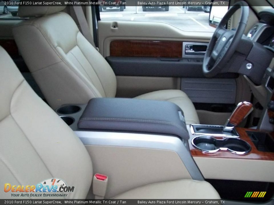 2010 Ford F150 Lariat SuperCrew White Platinum Metallic Tri Coat / Tan Photo #7