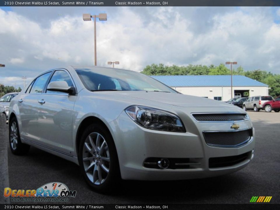 2010 Chevrolet Malibu LS Sedan Summit White / Titanium Photo #3