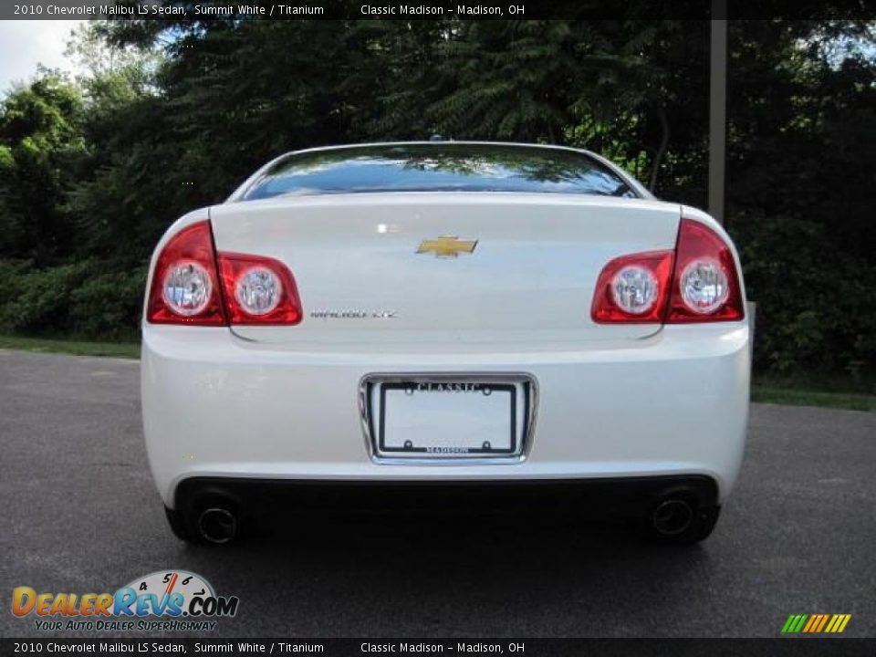 2010 Chevrolet Malibu LS Sedan Summit White / Titanium Photo #4
