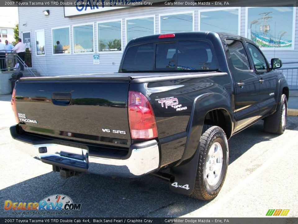 2007 Toyota Tacoma V6 TRD Double Cab 4x4 Black Sand Pearl / Graphite Gray Photo #6