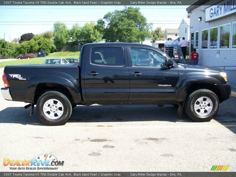 2007 Toyota Tacoma V6 TRD Double Cab 4x4 Black Sand Pearl / Graphite Gray Photo #7