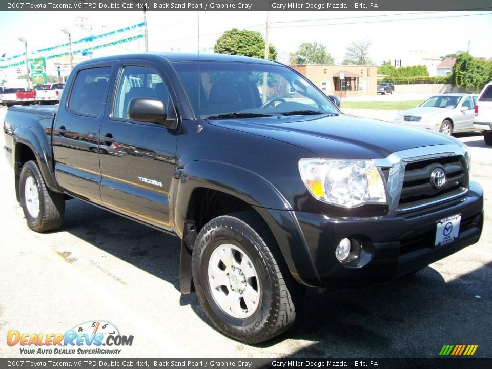 2007 Toyota Tacoma V6 TRD Double Cab 4x4 Black Sand Pearl / Graphite Gray Photo #8