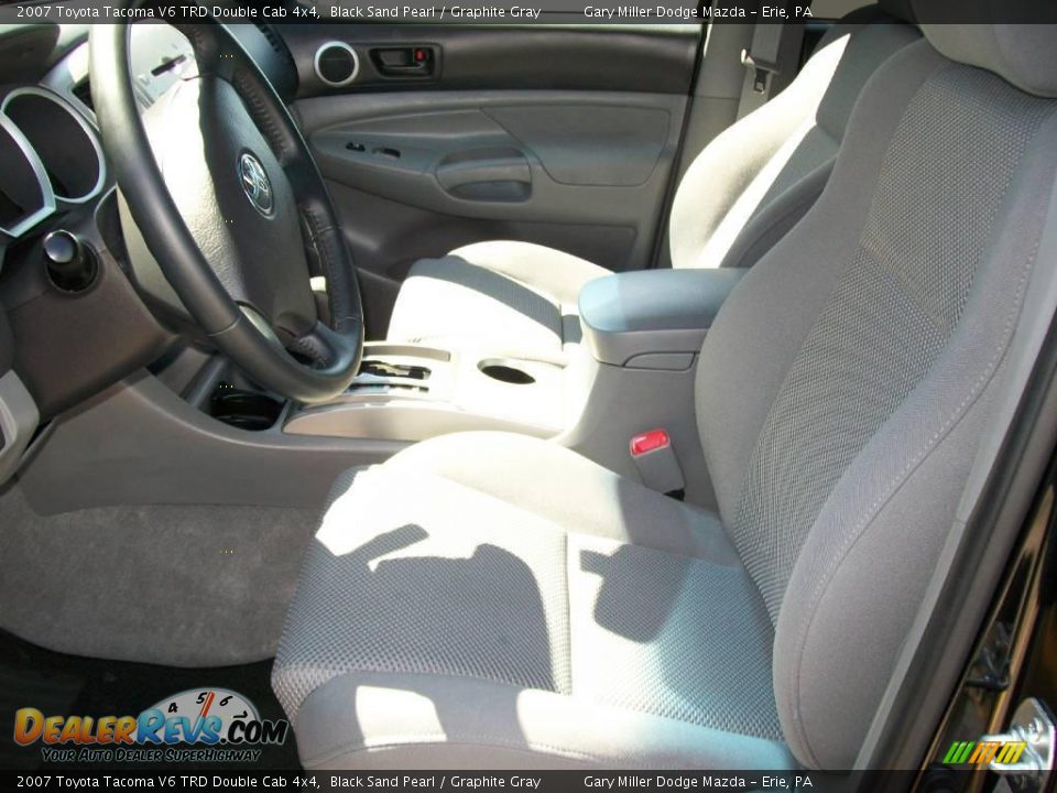 2007 Toyota Tacoma V6 TRD Double Cab 4x4 Black Sand Pearl / Graphite Gray Photo #12