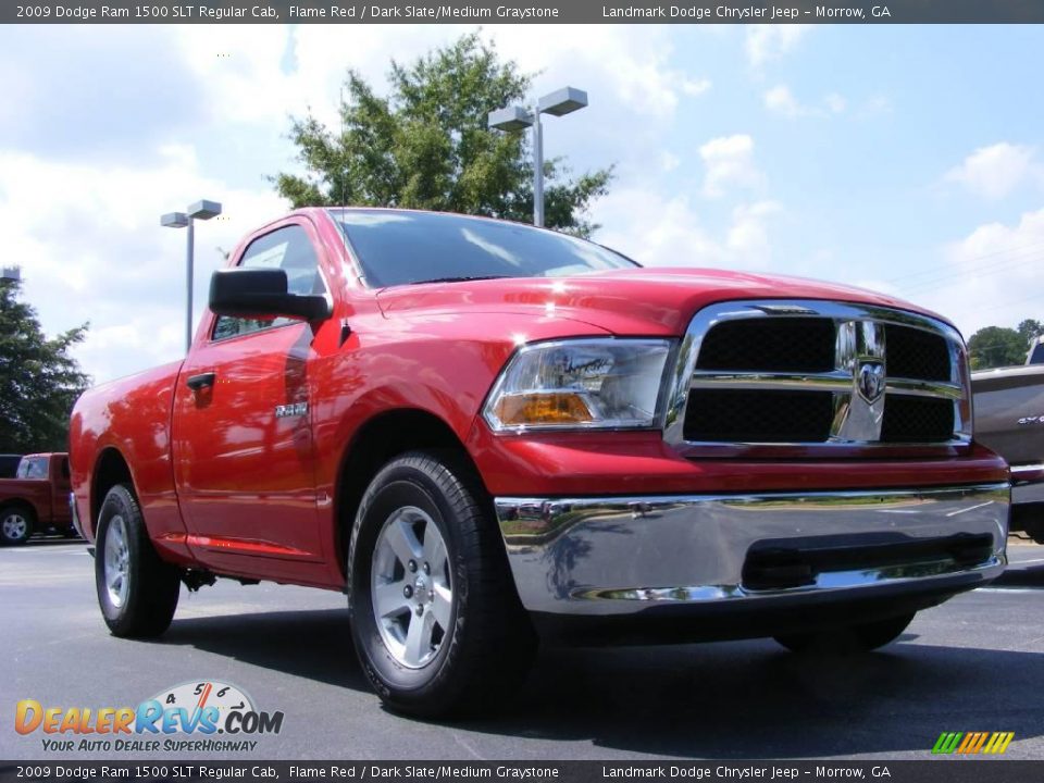 2009 Dodge Ram 1500 SLT Regular Cab Flame Red / Dark Slate/Medium Graystone Photo #3