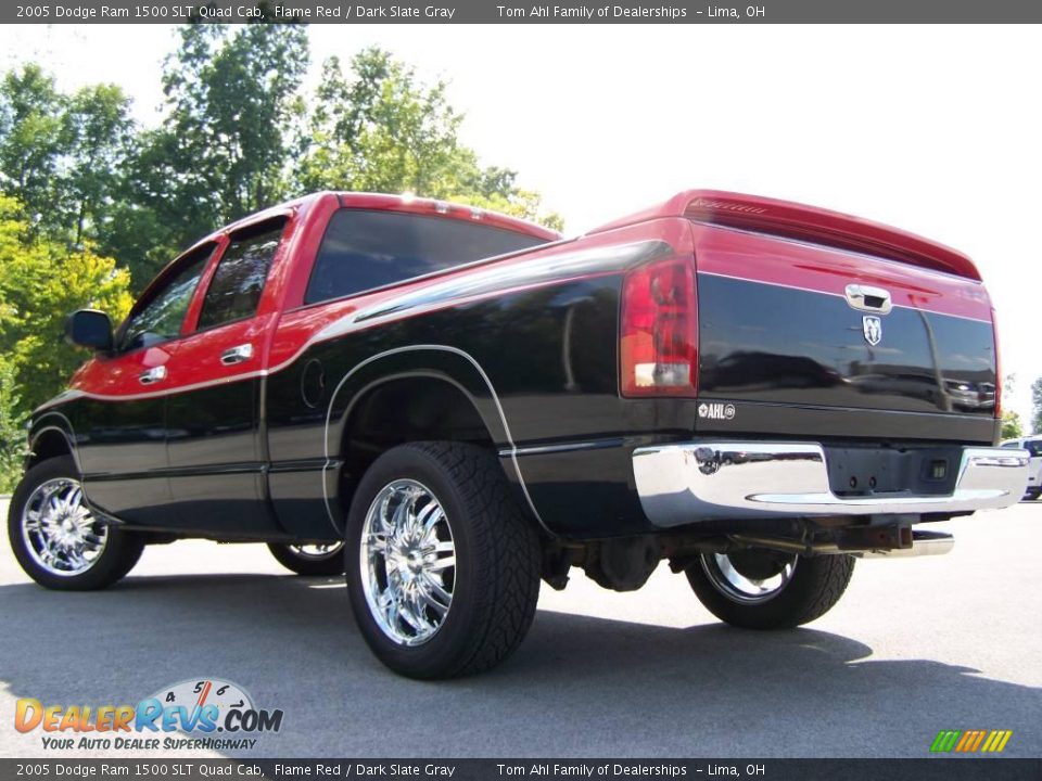2005 Dodge Ram 1500 SLT Quad Cab Flame Red / Dark Slate Gray Photo #4