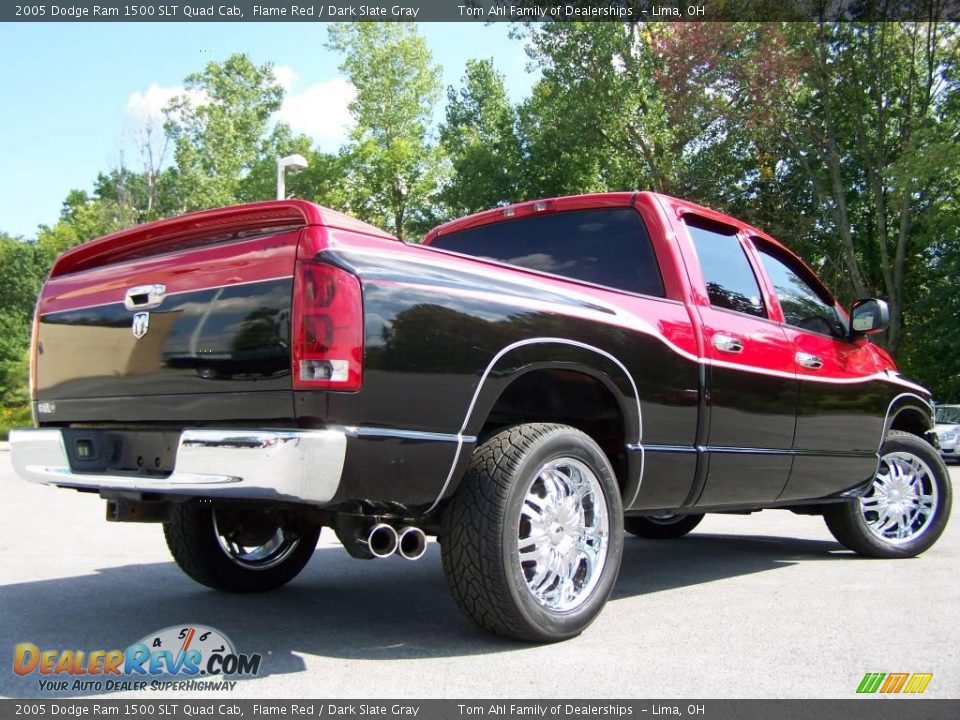 2005 Dodge Ram 1500 SLT Quad Cab Flame Red / Dark Slate Gray Photo #7