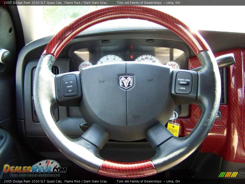 2005 Dodge Ram 1500 SLT Quad Cab Flame Red / Dark Slate Gray Photo #16