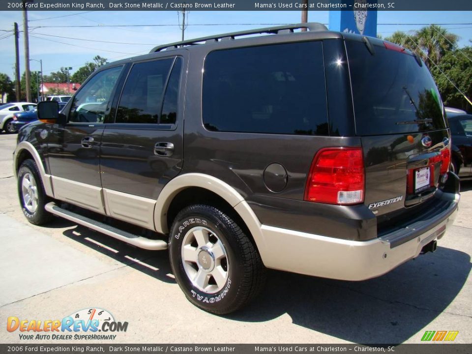 2006 Ford Expedition King Ranch Dark Stone Metallic / Castano Brown Leather Photo #6