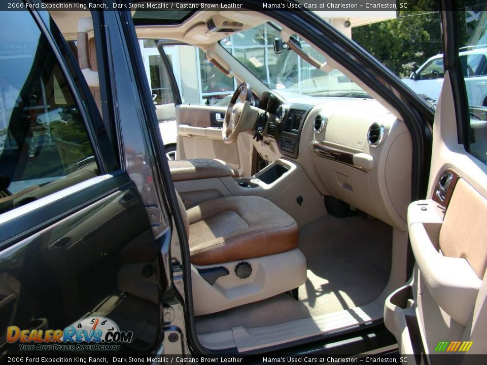 2006 Ford Expedition King Ranch Dark Stone Metallic / Castano Brown Leather Photo #12