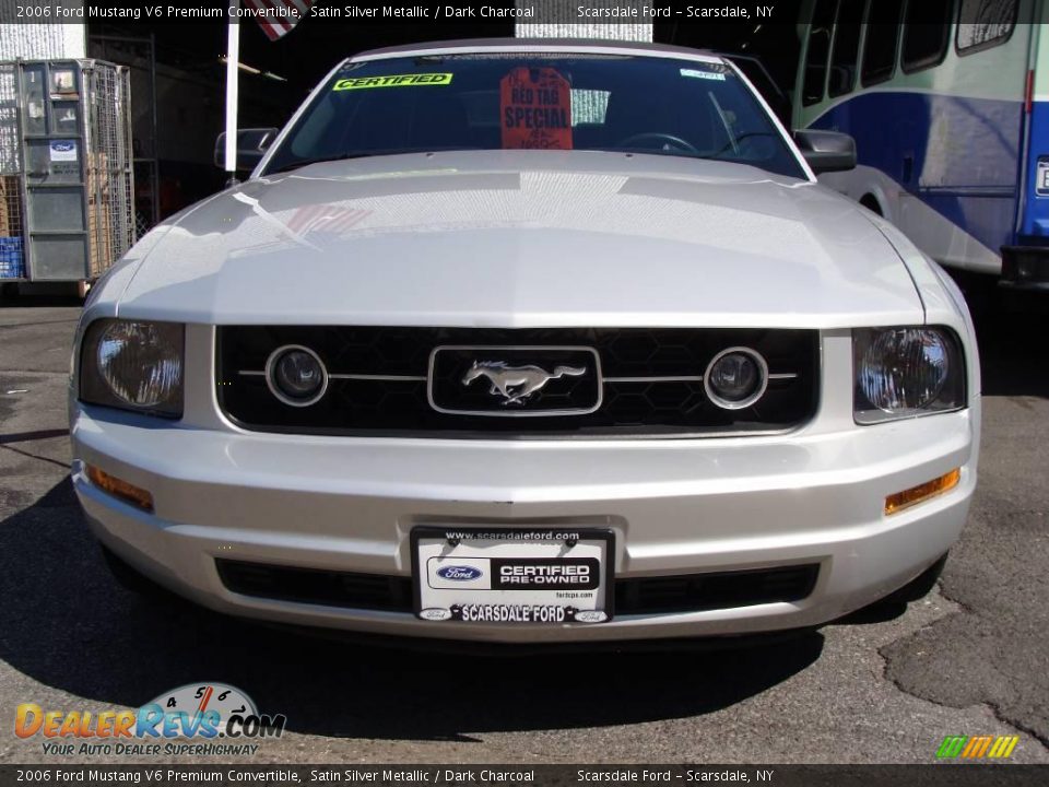 2006 Ford Mustang V6 Premium Convertible Satin Silver Metallic / Dark Charcoal Photo #2