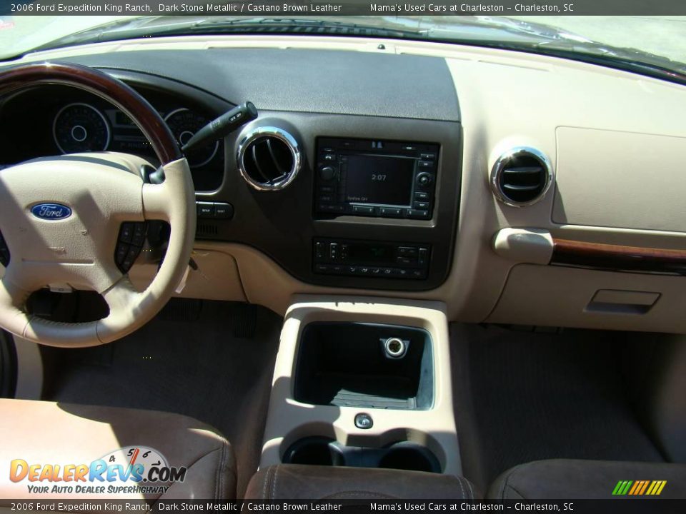 2006 Ford Expedition King Ranch Dark Stone Metallic / Castano Brown Leather Photo #14