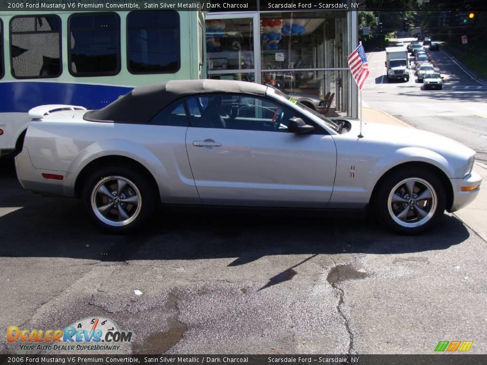 2006 Ford Mustang V6 Premium Convertible Satin Silver Metallic / Dark Charcoal Photo #4