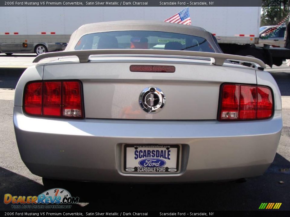 2006 Ford Mustang V6 Premium Convertible Satin Silver Metallic / Dark Charcoal Photo #6