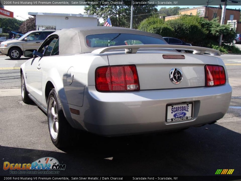 2006 Ford Mustang V6 Premium Convertible Satin Silver Metallic / Dark Charcoal Photo #7