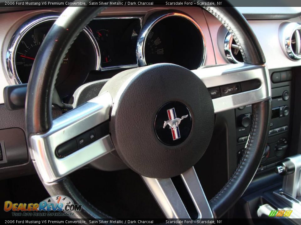 2006 Ford Mustang V6 Premium Convertible Satin Silver Metallic / Dark Charcoal Photo #17