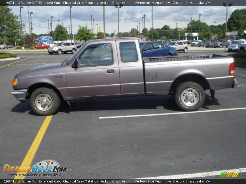 1997 Ford Ranger XLT Extended Cab Charcoal Grey Metallic / Medium Graphite Photo #2