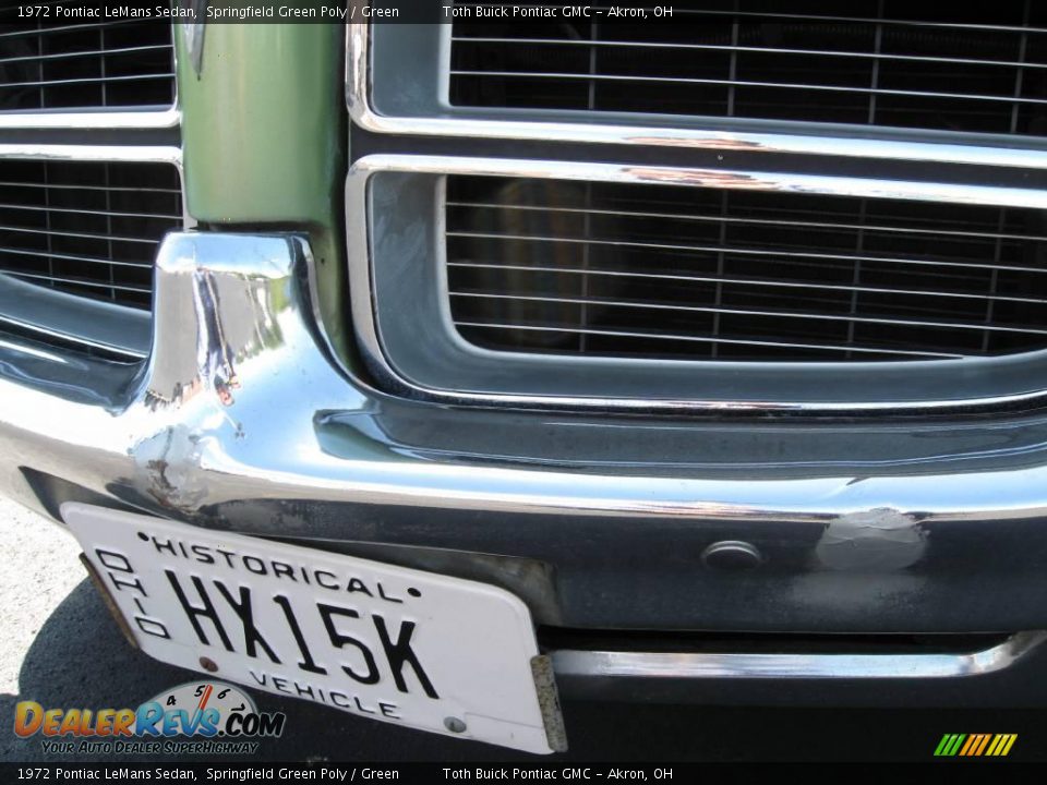 1972 Pontiac LeMans Sedan Springfield Green Poly / Green Photo #9
